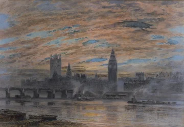 Westminster vom Surrey-Ufer, 1922